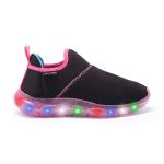 Tênis Infantojuvenil Menina Bubble Led Preto/Pink