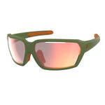 Oculos Scott Vector Verde Fosco c/ Lente Vermelho Espelhado