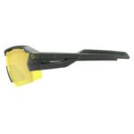 Oculos Scott Spur Preto e Amarelo c/ Lente Amarelo Espelhado