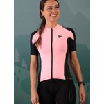 Camisa Sol New Training Feminino Manga Curta Rosa Nude