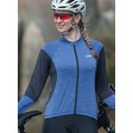 Camisa Sol New Blend Feminino Manga Longa Azul