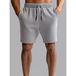 Bermuda Short Moletom Masculino Basico Diversas Cores Cinza