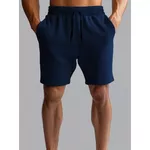 Bermuda Short Moletom Masculino Basico Diversas Cores Azul Marinho