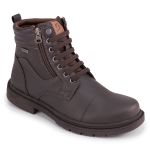 Bota Coturno Masculino Casual Social Zíper Lateral Defender Pedway Café