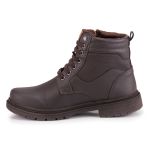 Bota Coturno Masculino Casual Social Zíper Lateral Defender Pedway Café