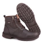 Bota Coturno Masculino Casual Social Zíper Lateral Defender Pedway Café