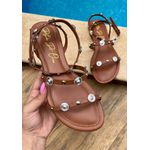 Sandália Rasteira Mari Caramelo