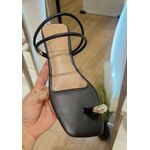 Sandália Rasteira Babi Preta