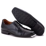 Sapato Social Comfort Masculino em Couro Preto