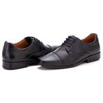 Sapato Social Comfort Masculino em Couro Preto