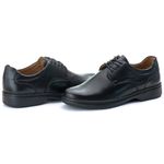 Sapato Comfort Masculino em Couro Preto