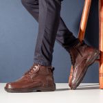 Bota Comfort Masculino em Couro Café