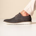 Sapatênis Masculino Couro Grafite Comfort