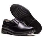 Sapato Masculino Ultra Comfort em Couro Preto