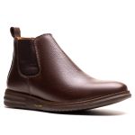 Botina Masculina Ultra Comfort em Couro Café