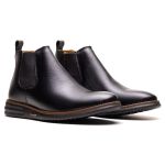 Botina Masculina Ultra Comfort em Couro Preta