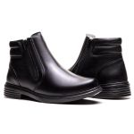 Bota Masculina Ultra Comfort em Couro Preta