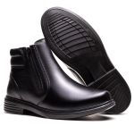 Bota Masculina Ultra Comfort em Couro Preta