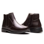 Bota Masculina Ultra Comfort em Couro Café
