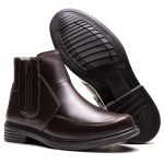 Bota Masculina Ultra Comfort em Couro Café
