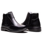Bota Masculina Ultra Comfort em Couro Preta