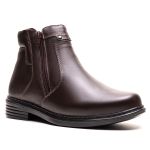 Bota Masculina Ultra Comfort em Couro Café