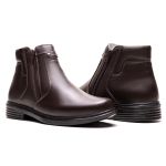 Bota Masculina Ultra Comfort em Couro Café