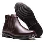 Bota Masculina Ultra Comfort em Couro Café