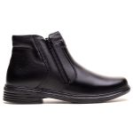 Bota Masculina Ultra Comfort em Couro Preta