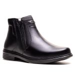 Bota Masculina Ultra Comfort em Couro Preta