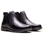 Bota Masculina Ultra Comfort em Couro Preta