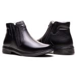 Bota Masculina Ultra Comfort em Couro Preta