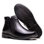 Bota Masculina Ultra Comfort em Couro Preta