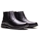 Bota Masculina Ultra Comfort em Couro Preta