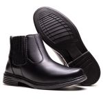 Bota Masculina Ultra Comfort em Couro Preta