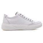 Tênis Casual Masculino Ultra Comfort em Couro Branco
