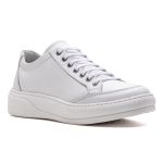 Tênis Casual Masculino Ultra Comfort em Couro Branco