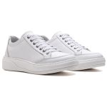 Tênis Casual Masculino Ultra Comfort em Couro Branco