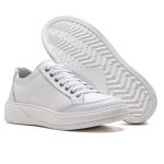 Tênis Casual Masculino Ultra Comfort em Couro Branco