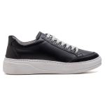 Tênis Casual Masculino Ultra Comfort em Couro Preto