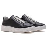 Tênis Casual Masculino Ultra Comfort em Couro Preto