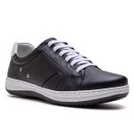 Sapatênis Masculino Ultra Comfort em Couro Preto