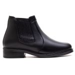 Botina Couro de Carneiro Preto Comfort 