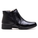 Botina Couro Floter Preto Comfort 