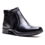 Botina Couro Floter Preto Comfort 