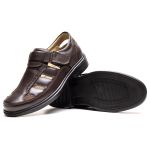 Sandália Comfort Masculino em Couro Café