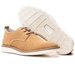 Sapatênis Masculino Couro Areia Comfort 