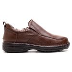 Sapato Comfort Masculino em Couro Café