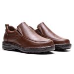 Sapato Comfort Masculino em Couro Café