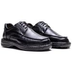 Sapato Comfort Masculino em Couro Preto 